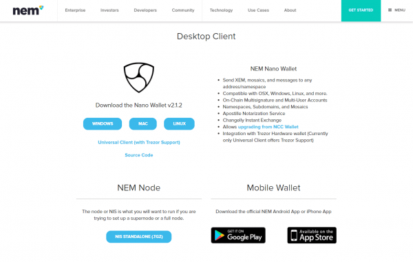 NEM Nano-Wallet